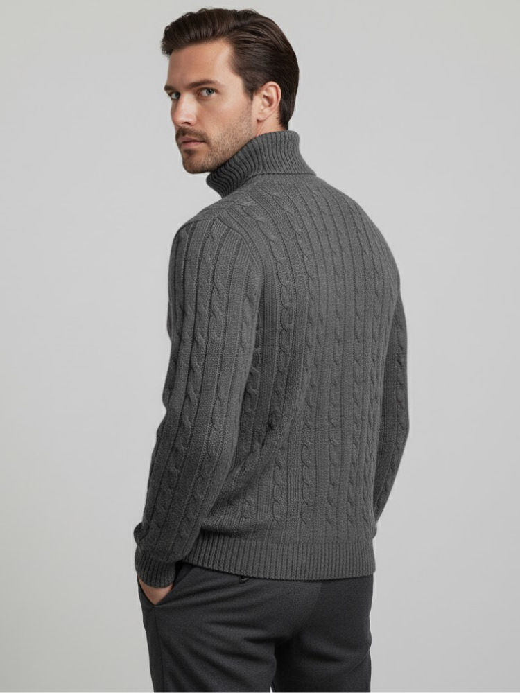 Caliah - Cable Knit Turtleneck Jumper