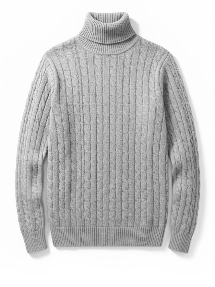 Caliah - Cable Knit Turtleneck Jumper
