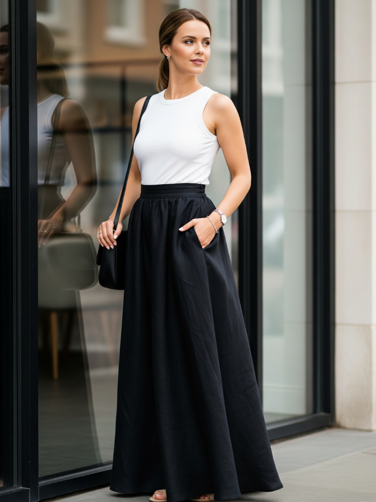Caliah A-Line Maxi Skirt