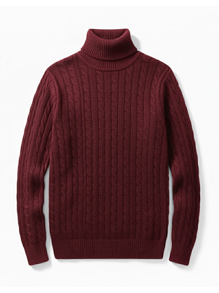 Caliah - Cable Knit Turtleneck Jumper