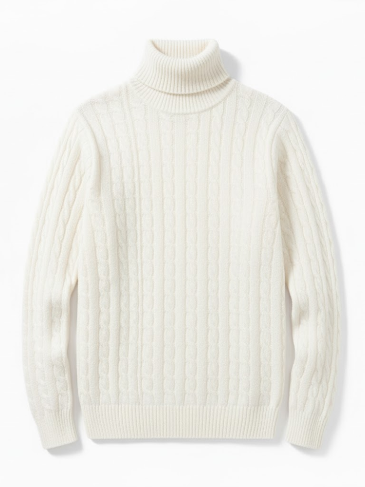 Caliah - Cable Knit Turtleneck Jumper