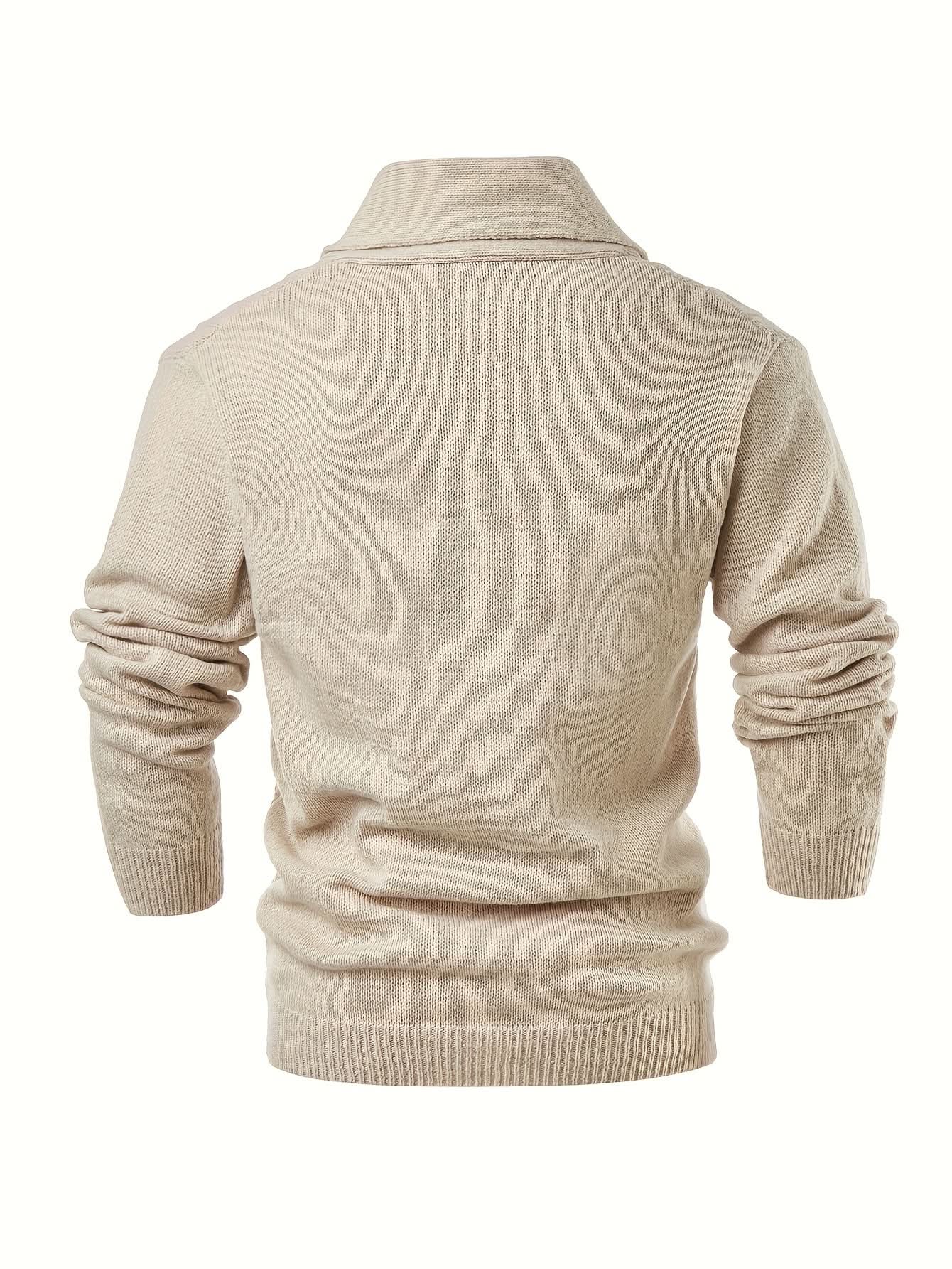 Caliah - Men's Button-Up Cardigan Sweater