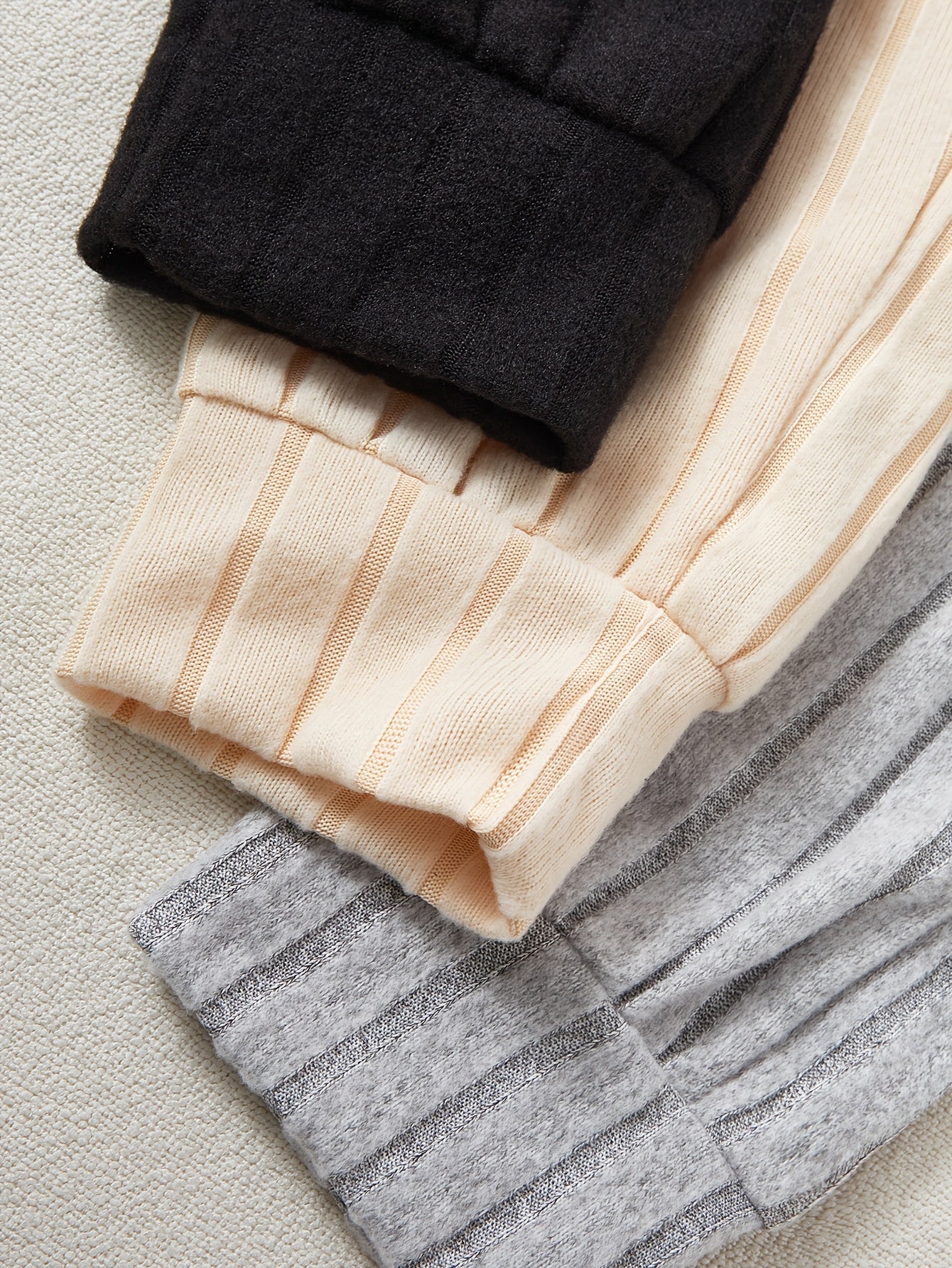 Women's 3 Piece Set – Ribbed Sweatshirt & Trousers