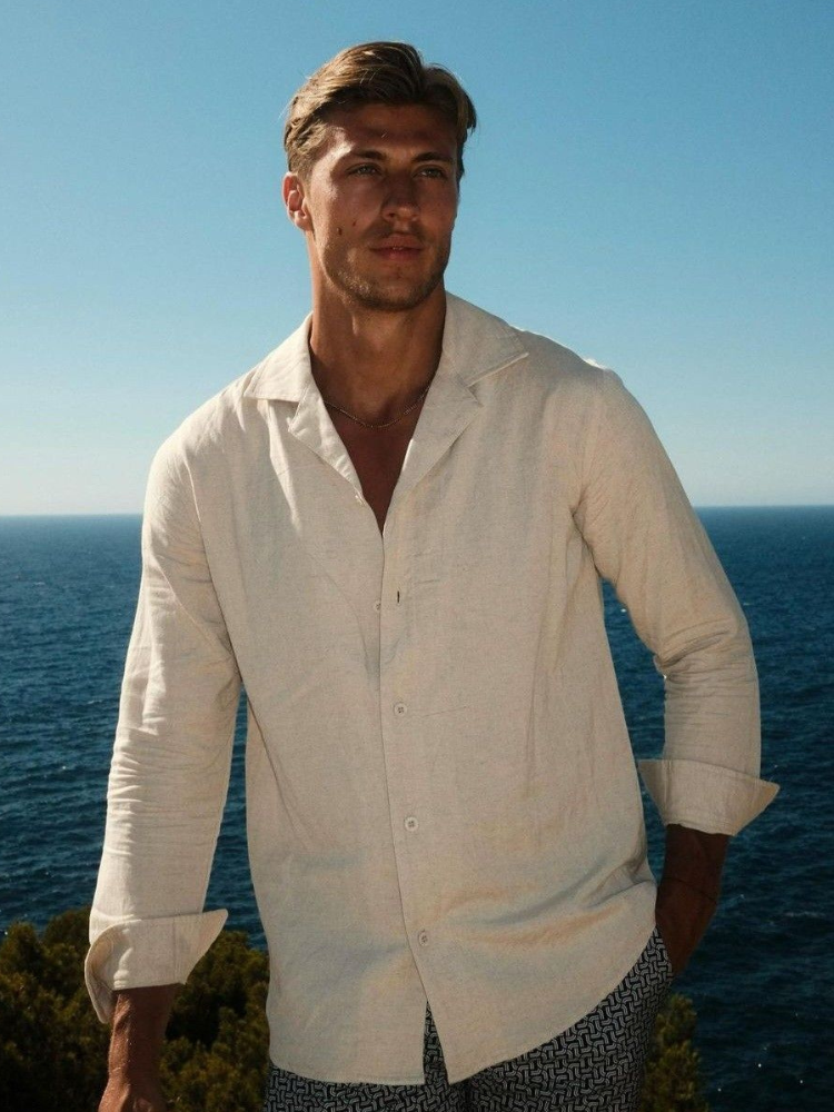 CALIAH - Shirt 100% Pure natural Linen