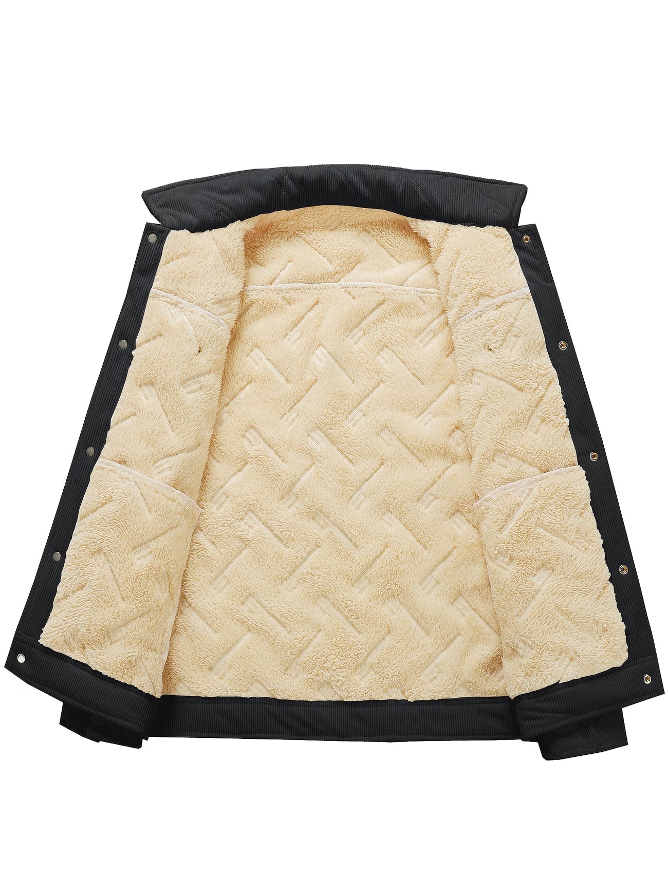Caliah - Men's Corduroy Button Front Winter Jacket