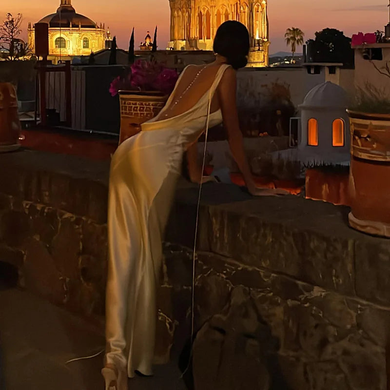 Nuit d'Été - Sleeveless Bandage Maxi Dress
