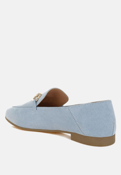 Noltas Horsebit Embellished Flat Loafers-2
