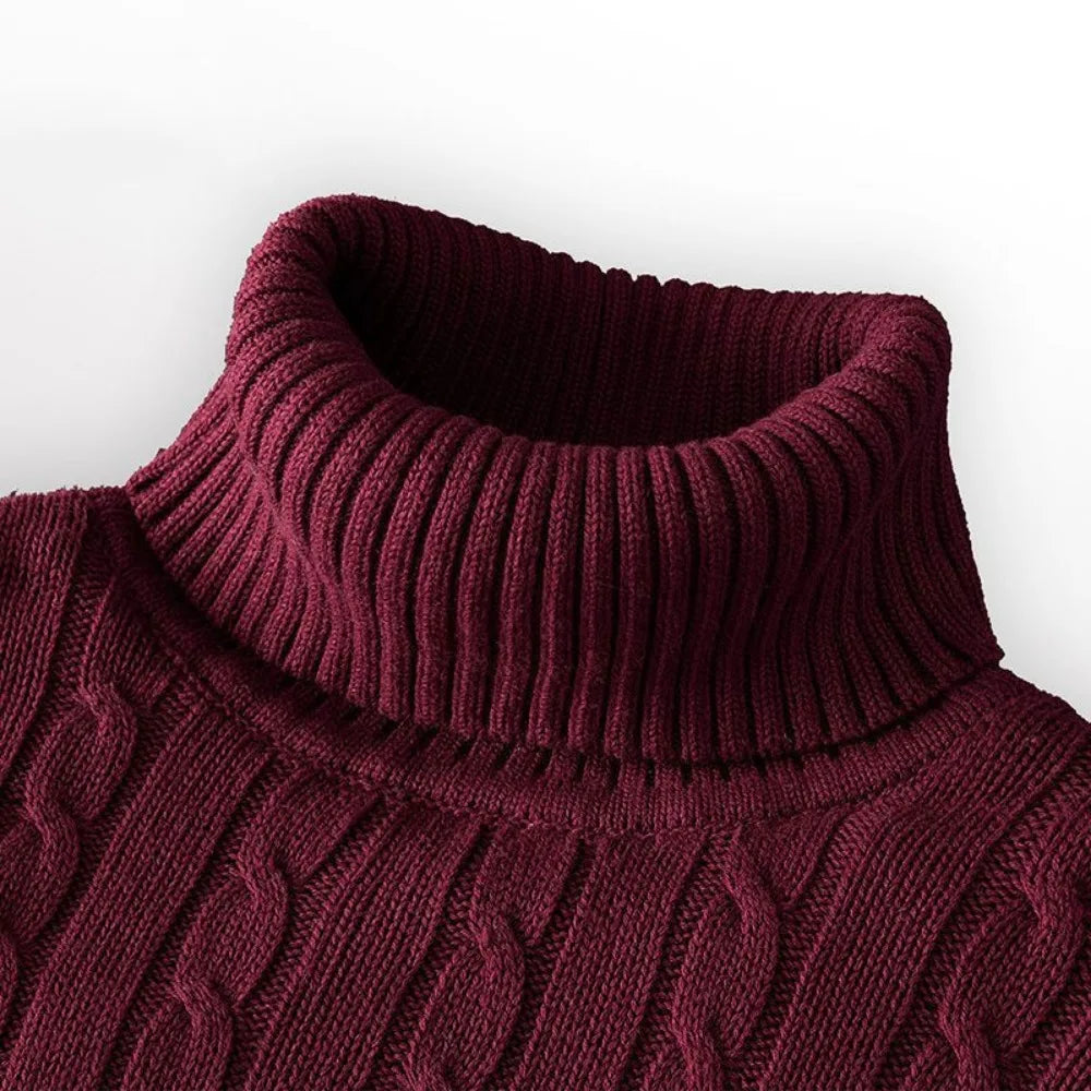 Caliah - Cable Knit Turtleneck Jumper