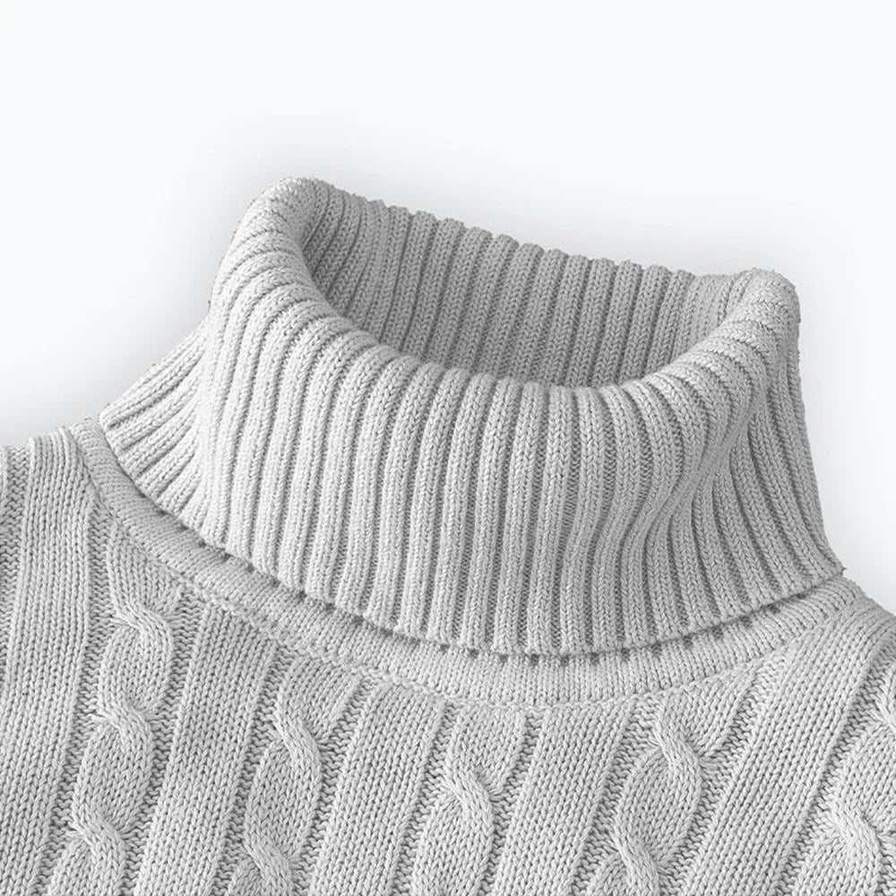 Caliah - Cable Knit Turtleneck Jumper