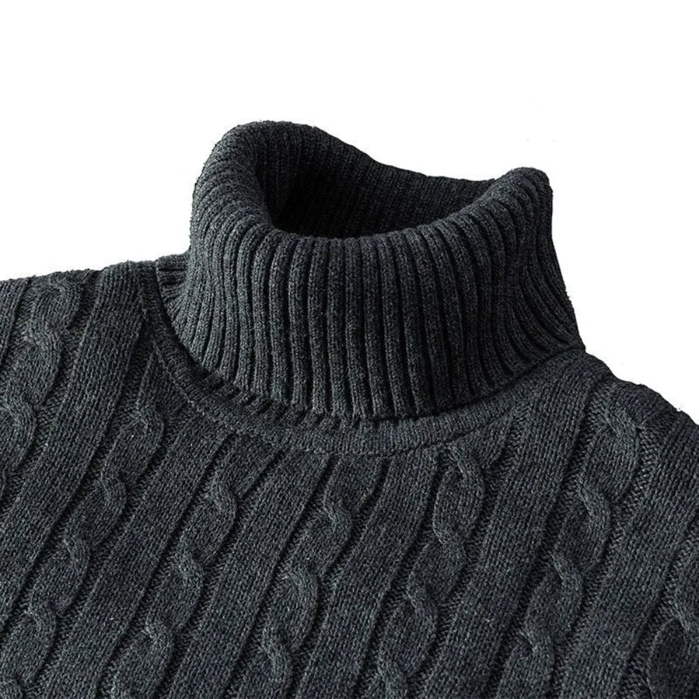 Caliah - Cable Knit Turtleneck Jumper