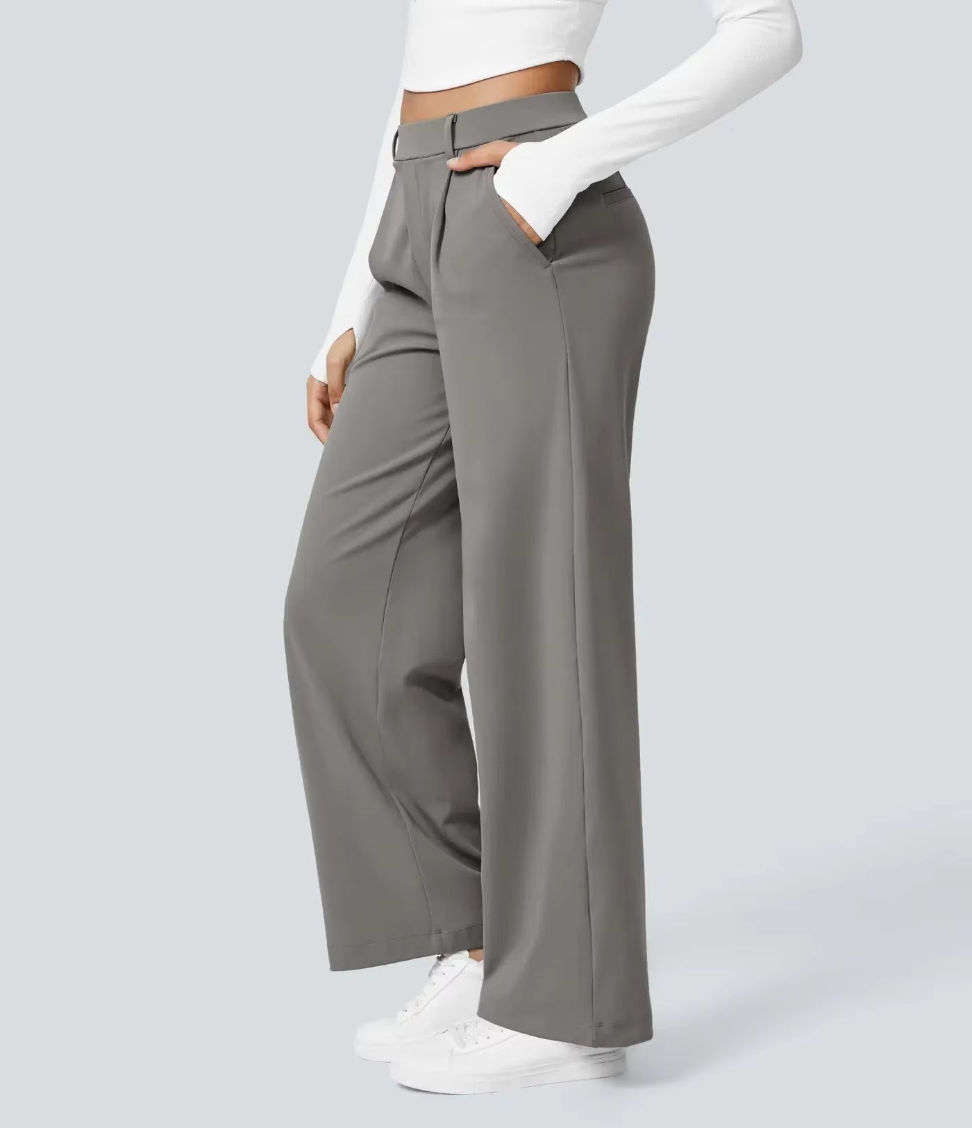 Caliah Signature - High Waist Wide-Leg Trousers