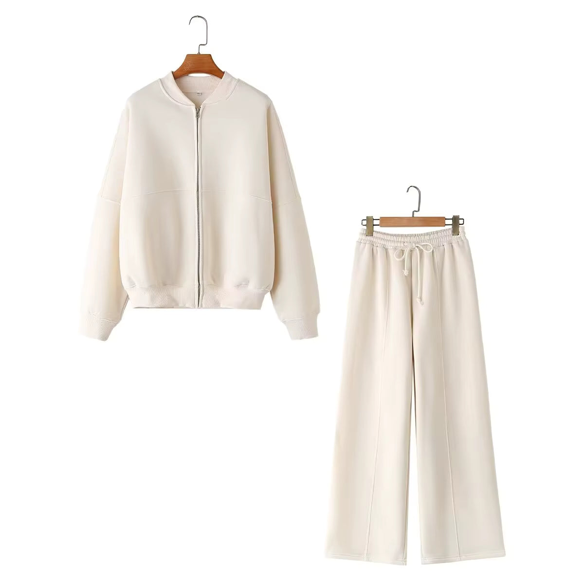 Breeze Set – Sweatshirt Jacket Bomber & Wide Leg