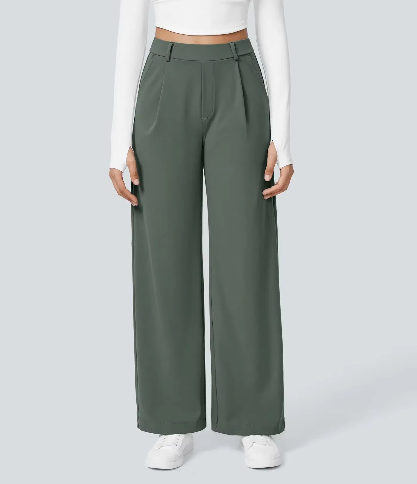 Caliah Signature - High Waist Wide-Leg Trousers