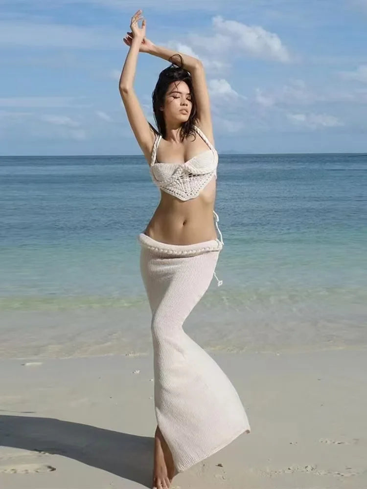 Été Crochet Skirt Set