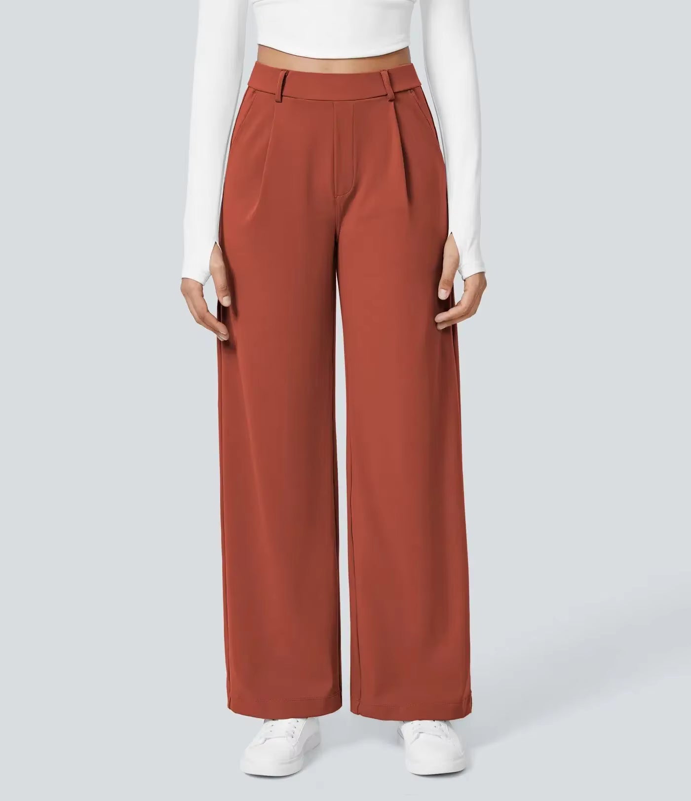 Caliah Signature - High Waist Wide-Leg Trousers