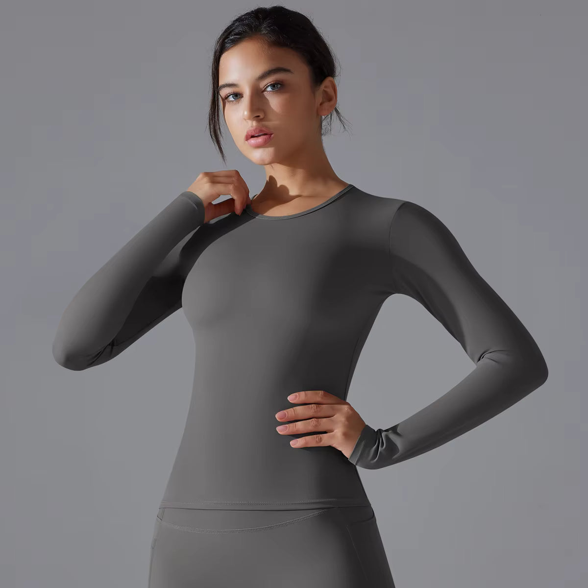Caliah Gym - Elastic Long Sleeve Shirt Top