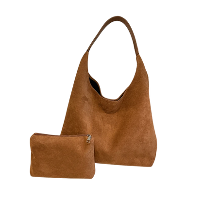 Caliah - Shoulder Tote Bag Set Suede Pure