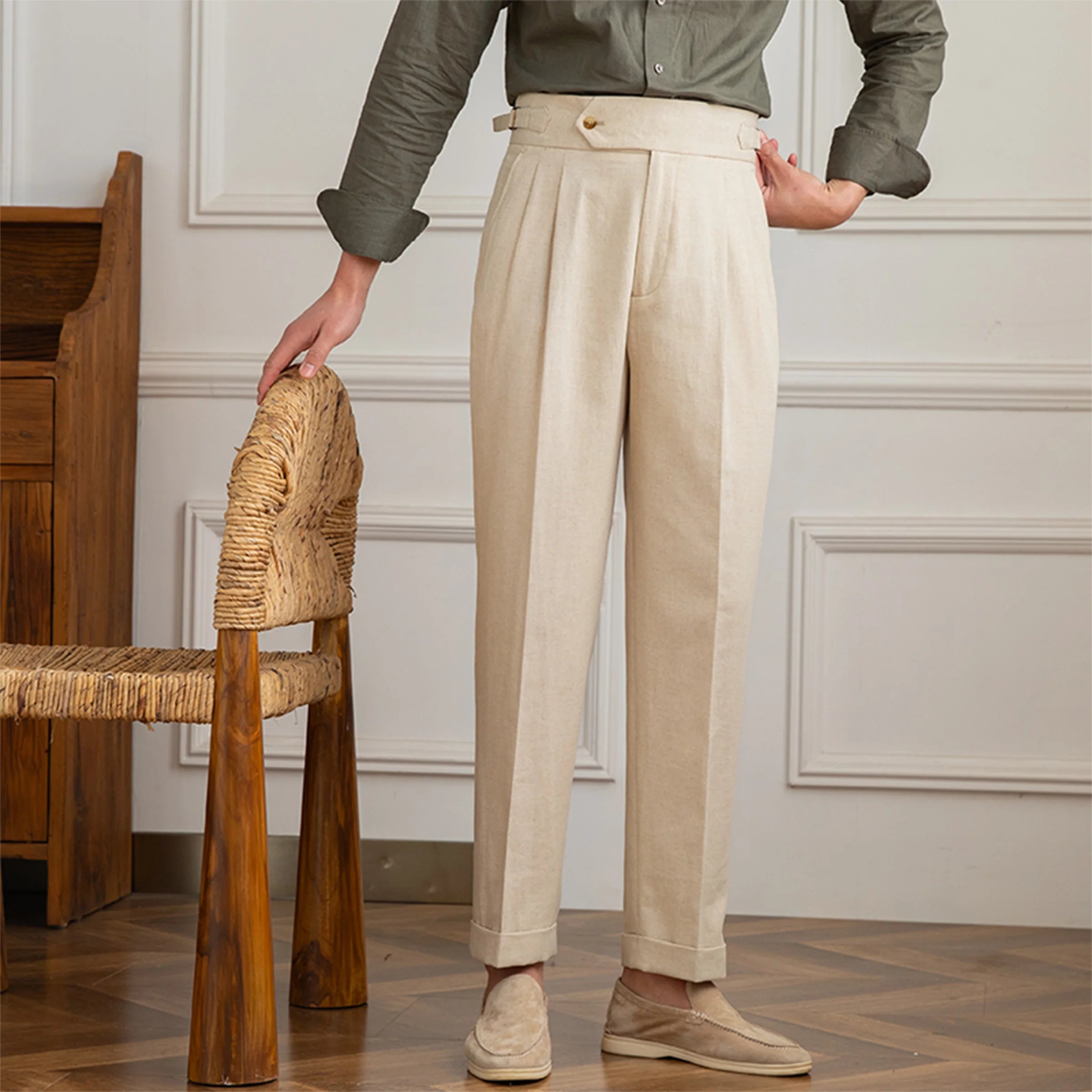 Caliah Premium High Waist Tailored Pants