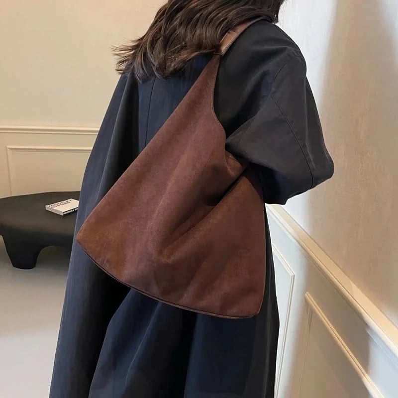 Caliah - Shoulder Tote Bag Set Suede Pure