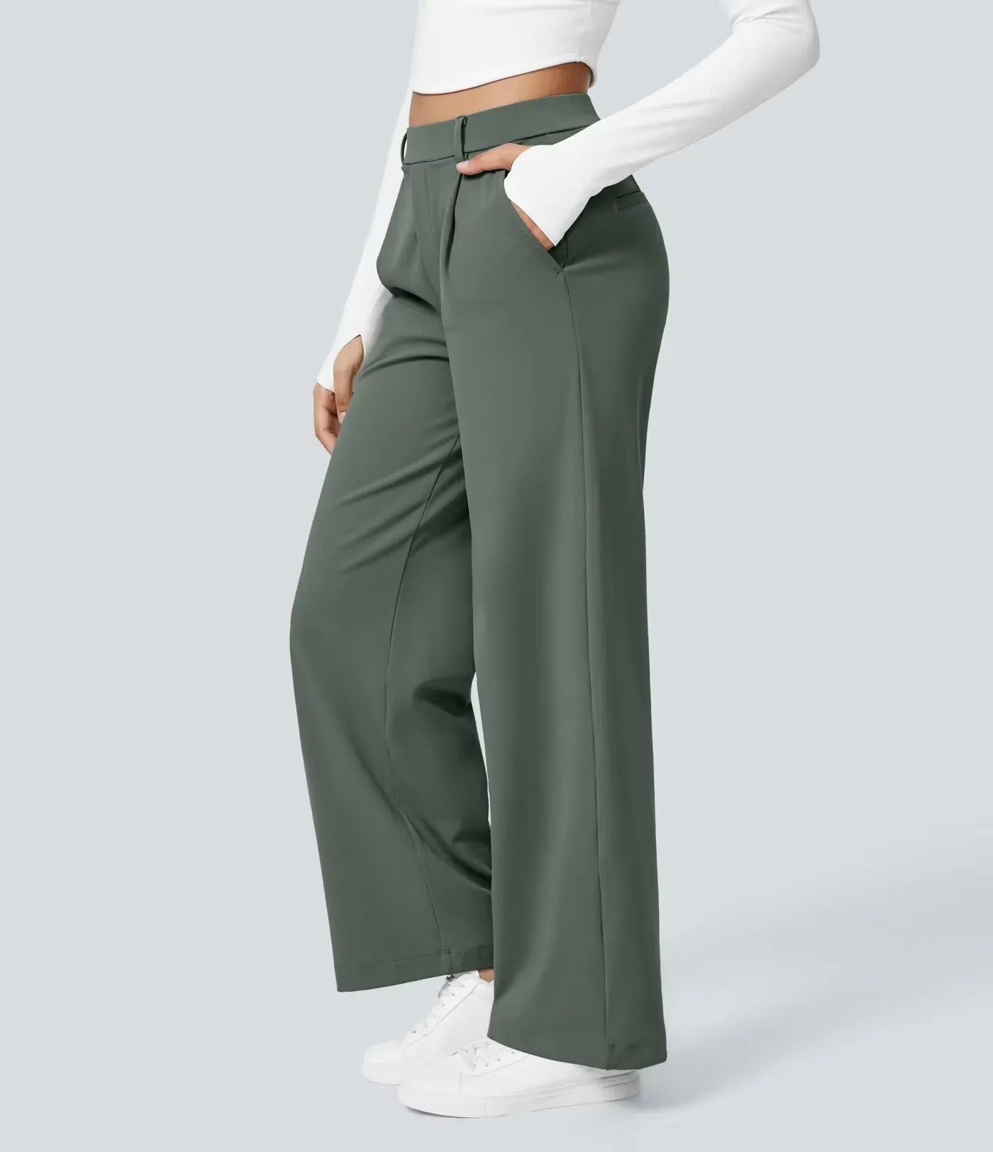 Caliah Signature - High Waist Wide-Leg Trousers