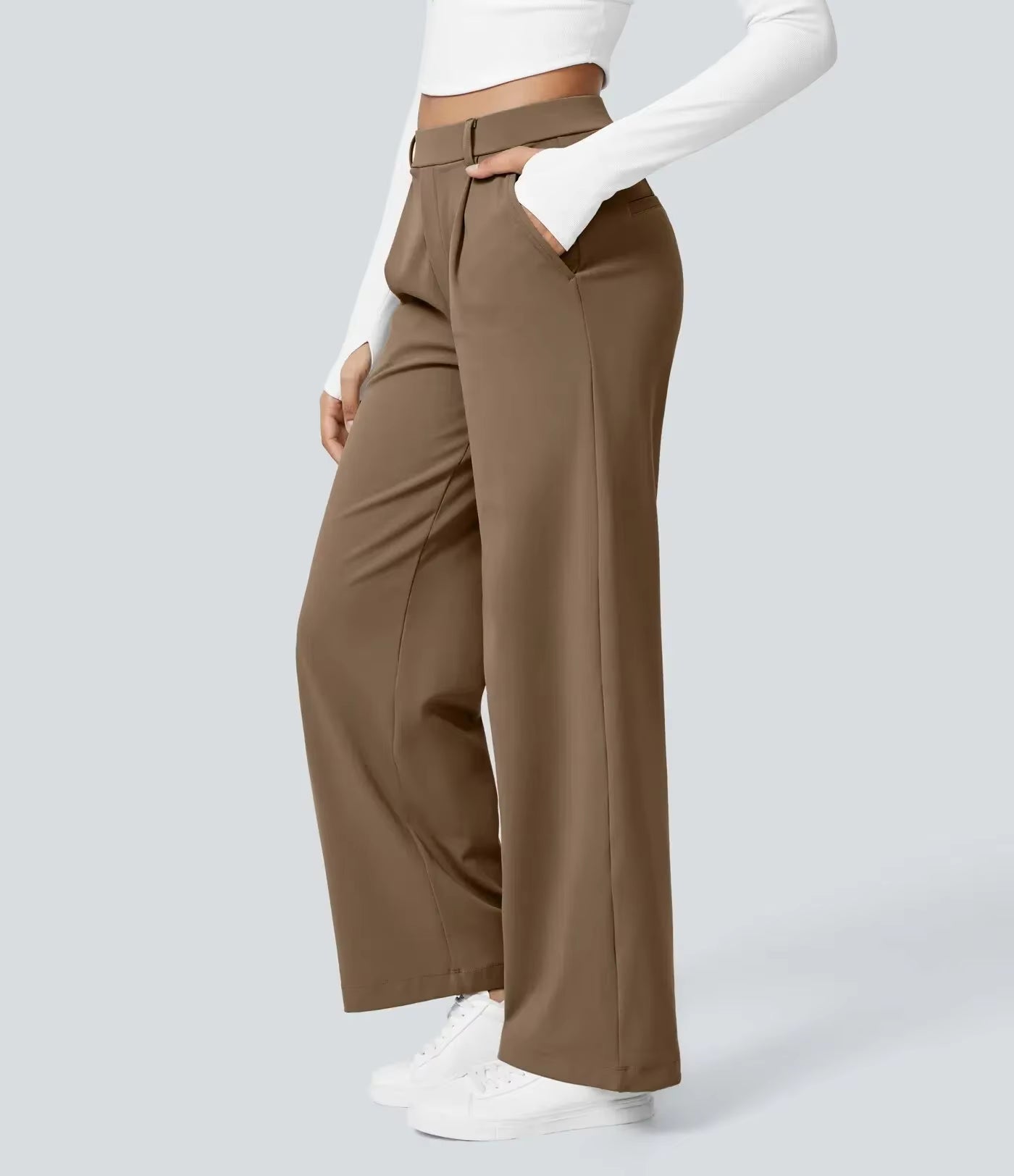 Caliah Signature - High Waist Wide-Leg Trousers