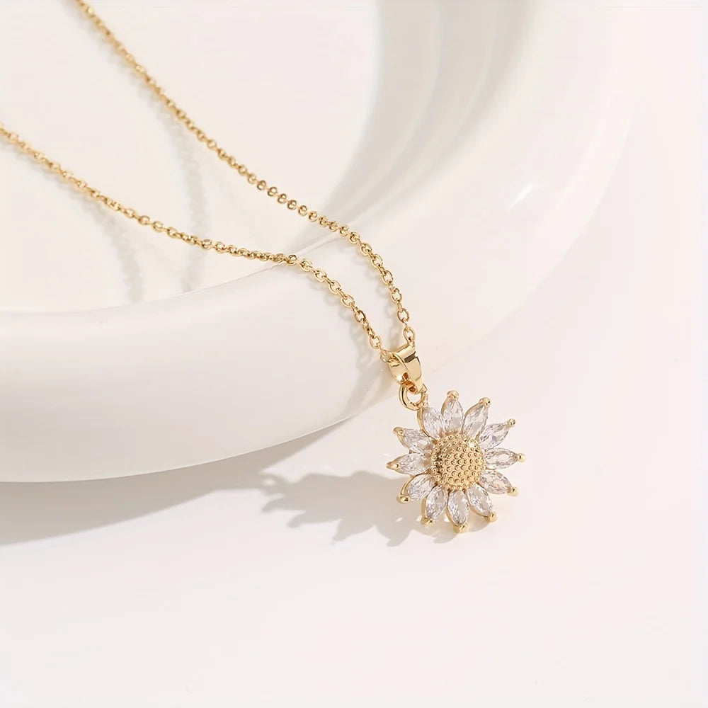 Sunflower Pendant Necklace