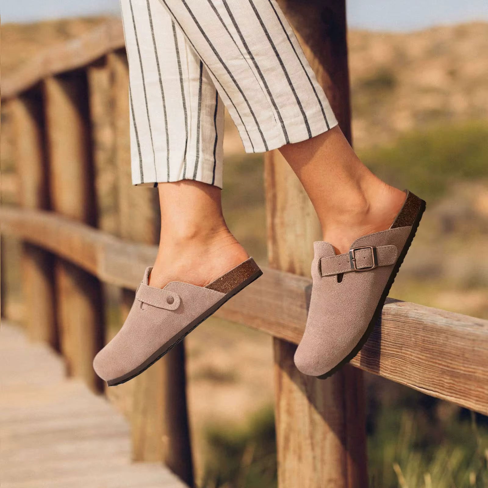 Caliah Sandal - Suede Clogs