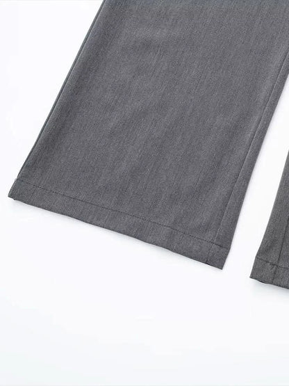 Caliah - Women's High Waist Straight Leg Trousers