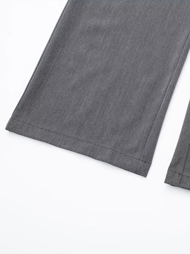 Caliah - Women's High Waist Straight Leg Trousers