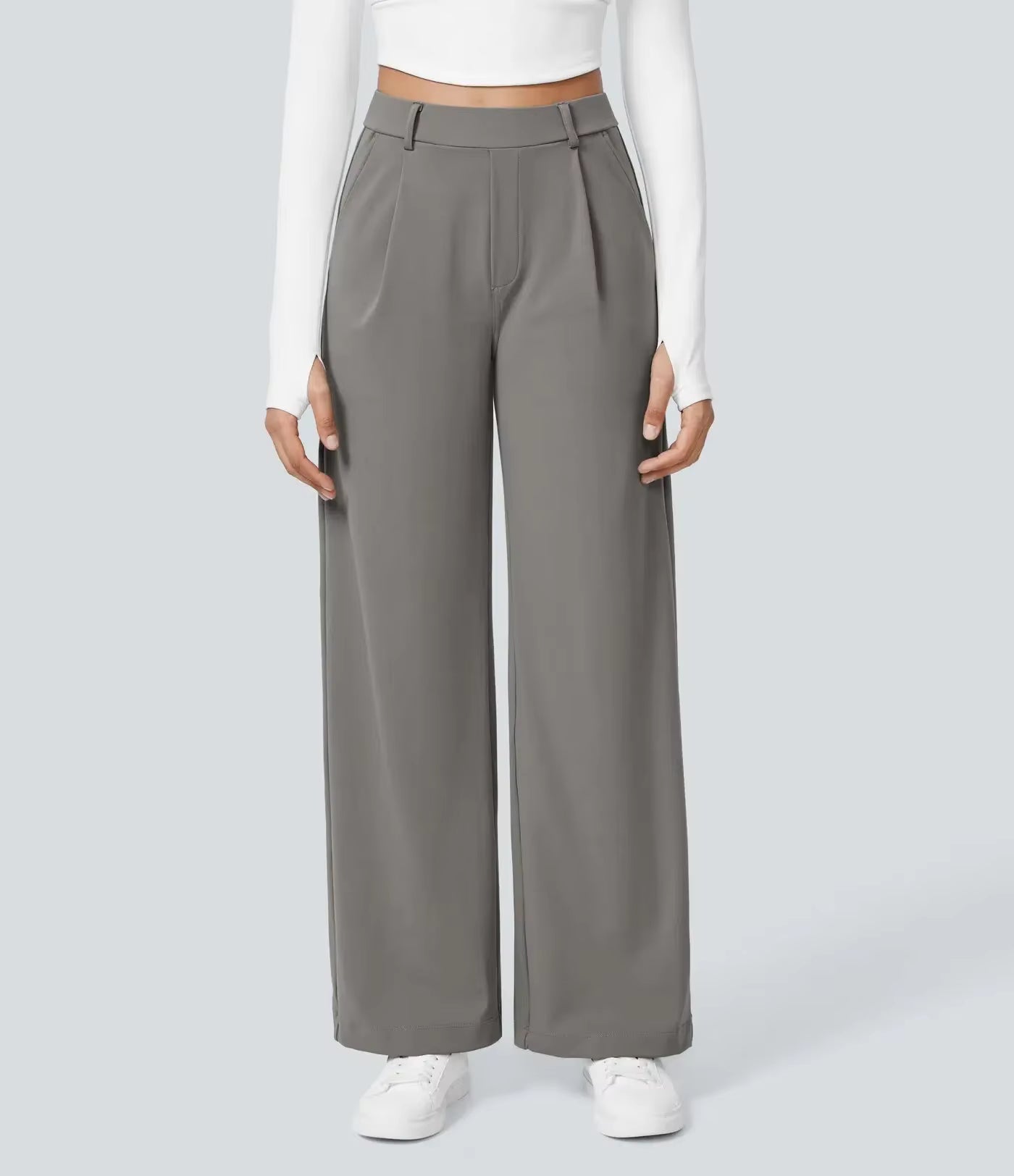 Caliah Signature - High Waist Wide-Leg Trousers