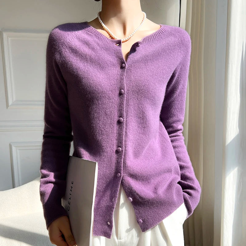 BELLA - Wool cardigans sweaters with knits