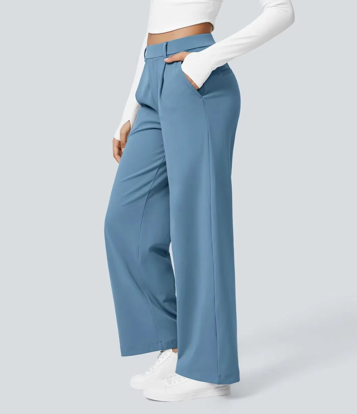 Caliah Signature - High Waist Wide-Leg Trousers