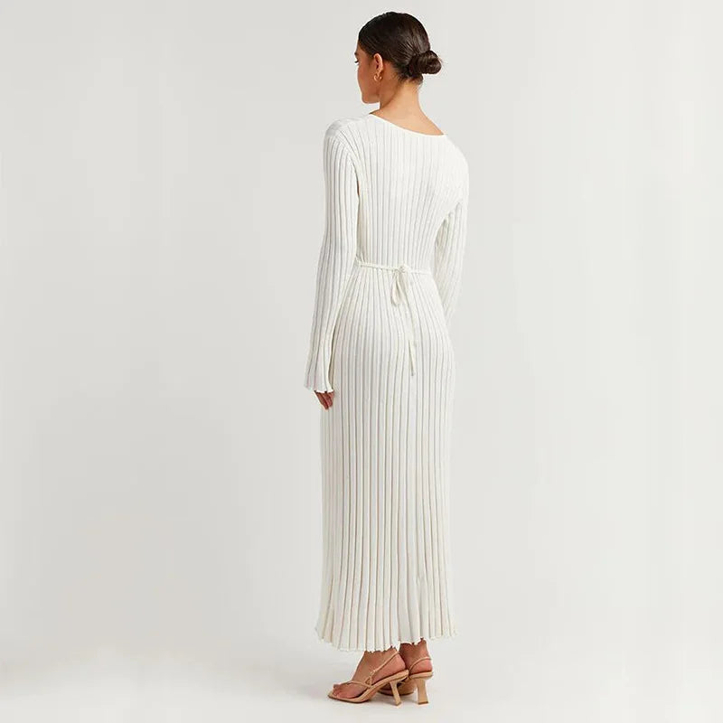 Noir Neige - Knit Pleated Maxi Dress