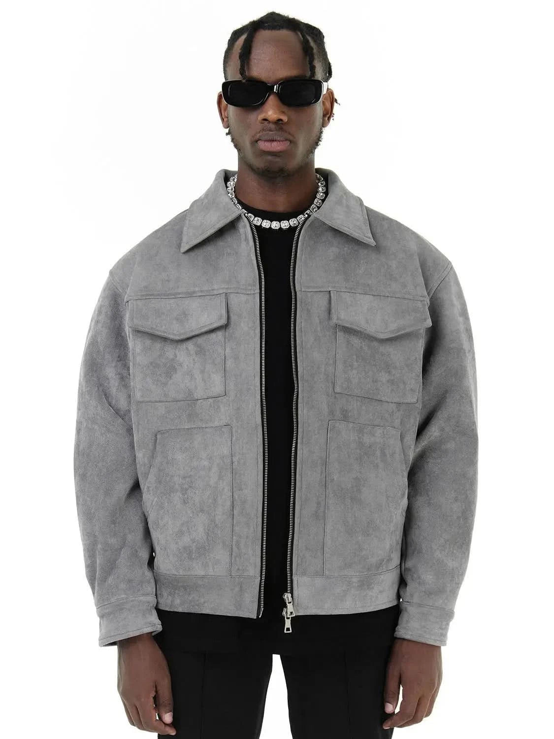 Caliah - Suede Jacket Oversized Bomber