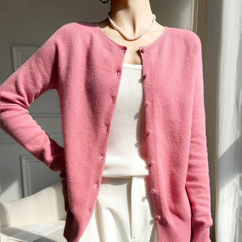 BELLA - Wool cardigans sweaters with knits