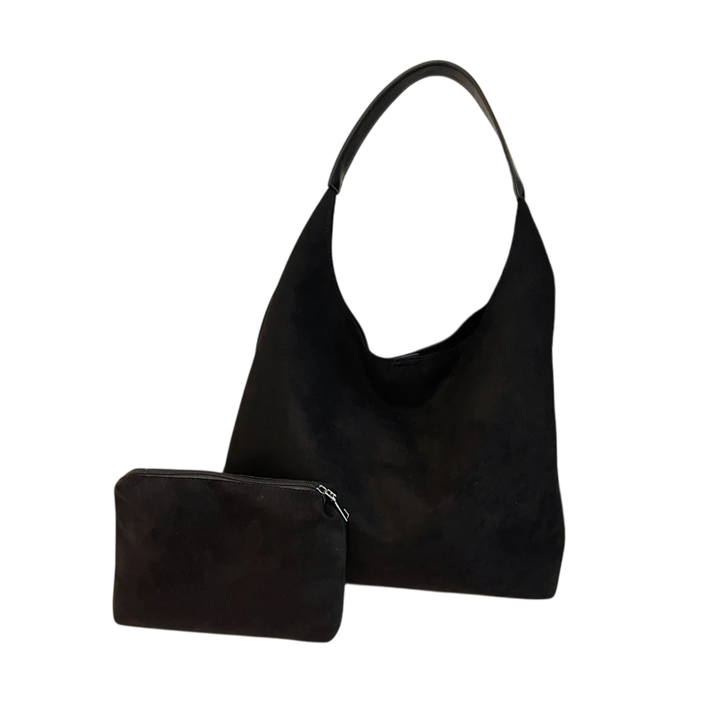 Caliah - Shoulder Tote Bag Set Suede Pure