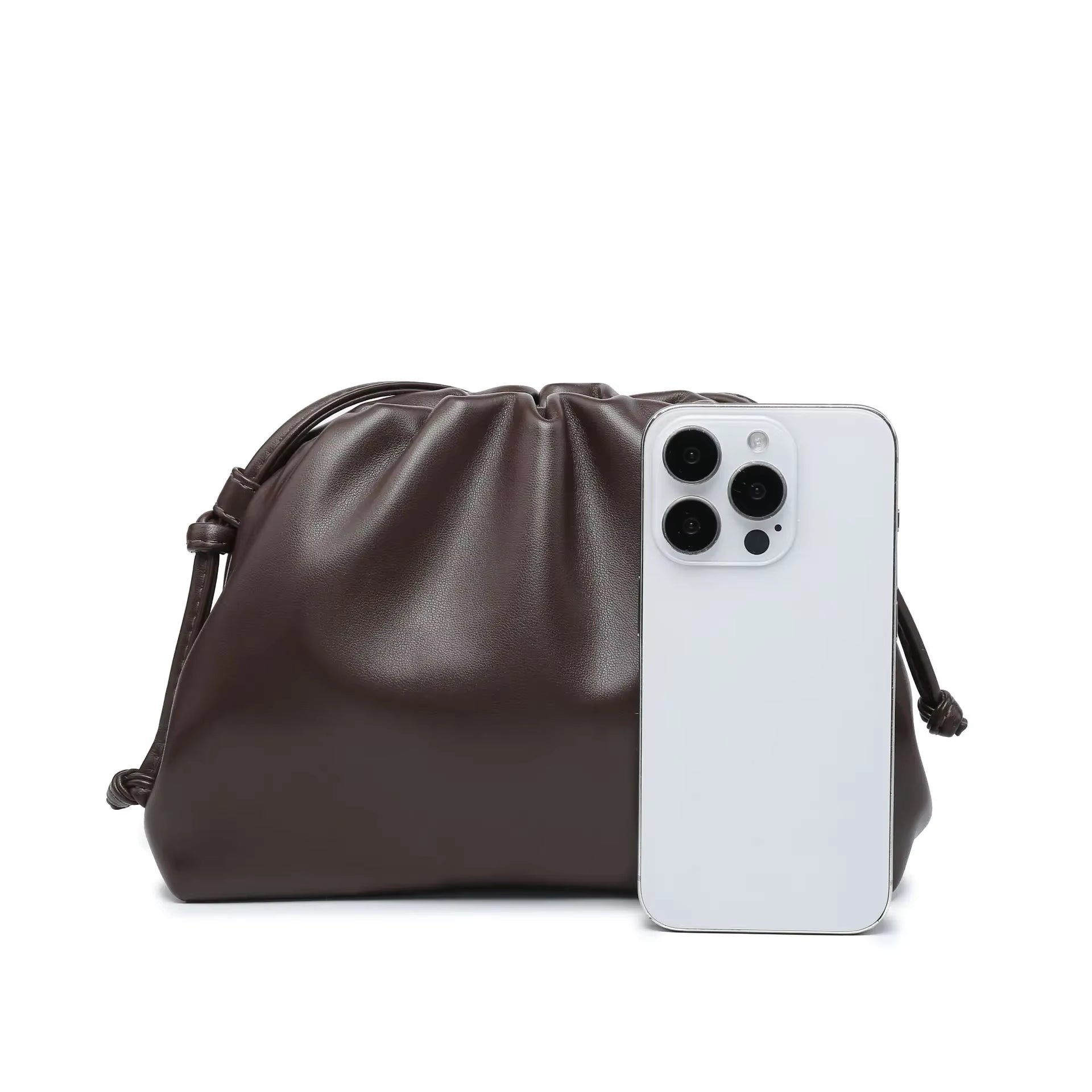 Crossbody Bag - Small Faux Leather Satchel with Versatile Strap