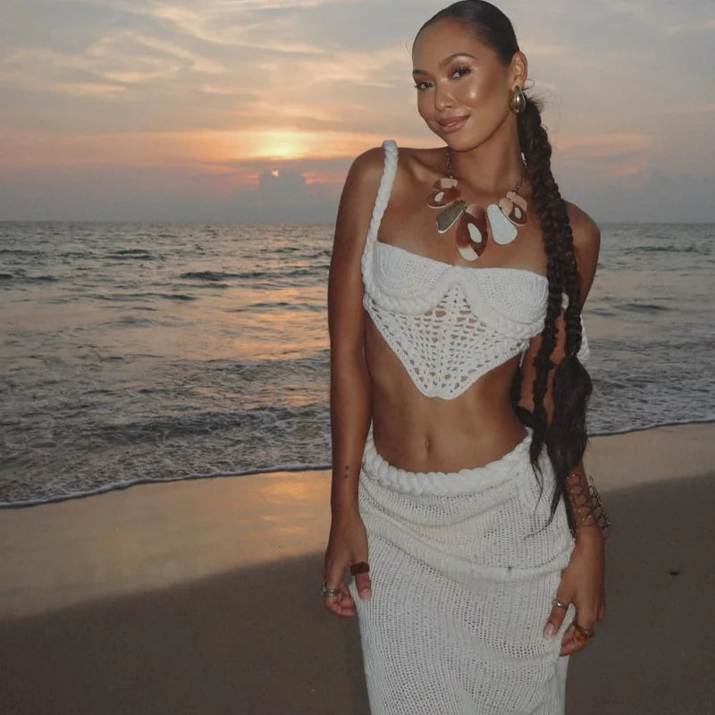 Été Crochet Skirt Set