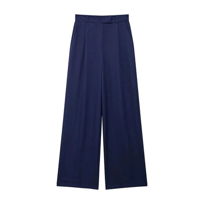 Caliah - Women's High Waist Straight Leg Trousers