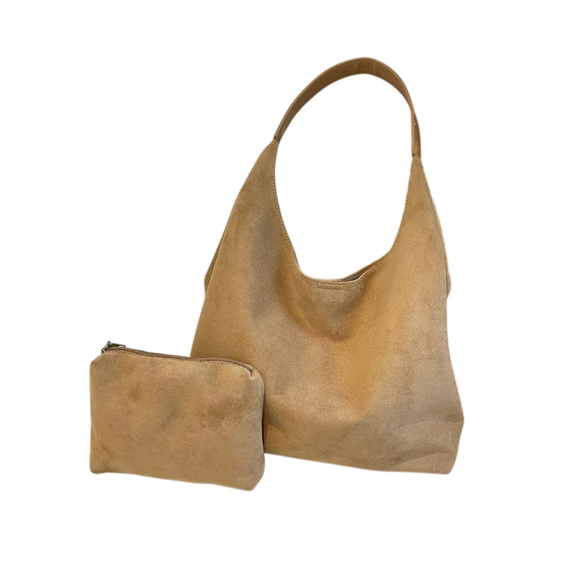 Caliah - Shoulder Tote Bag Set Suede Pure