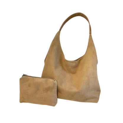 Caliah - Shoulder Tote Bag Set Suede Pure