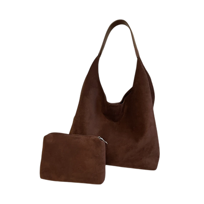 Caliah - Shoulder Tote Bag Set Suede Pure