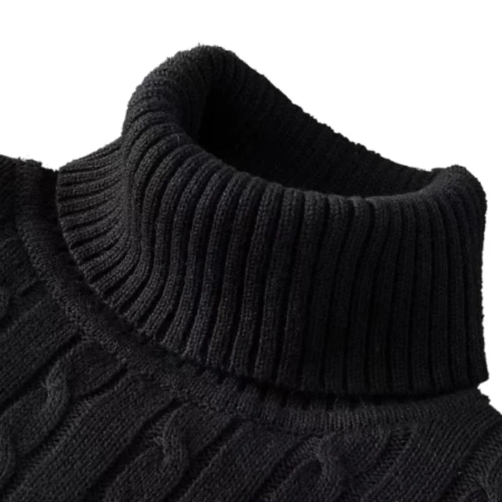 Caliah - Cable Knit Turtleneck Jumper