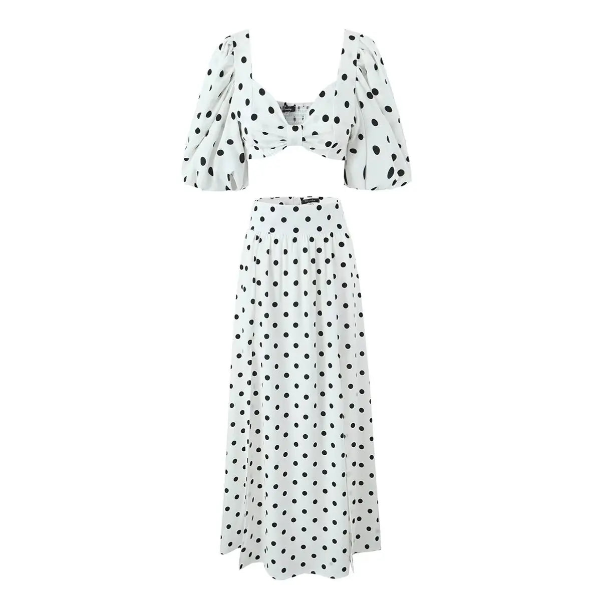 Caliah Polka Dot Skirt Set