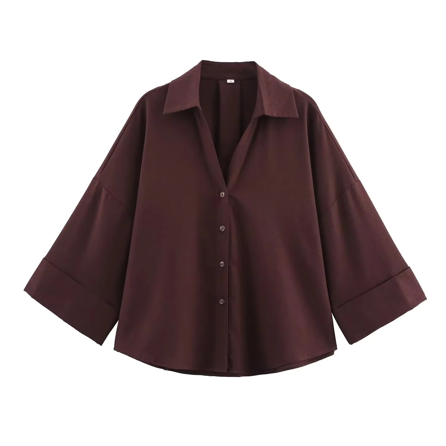 Caliah White Oversized Blouse with Wide Sleeves