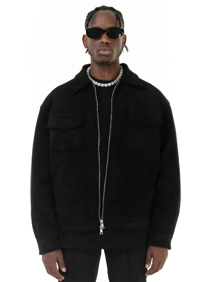 Caliah - Suede Jacket Oversized Bomber