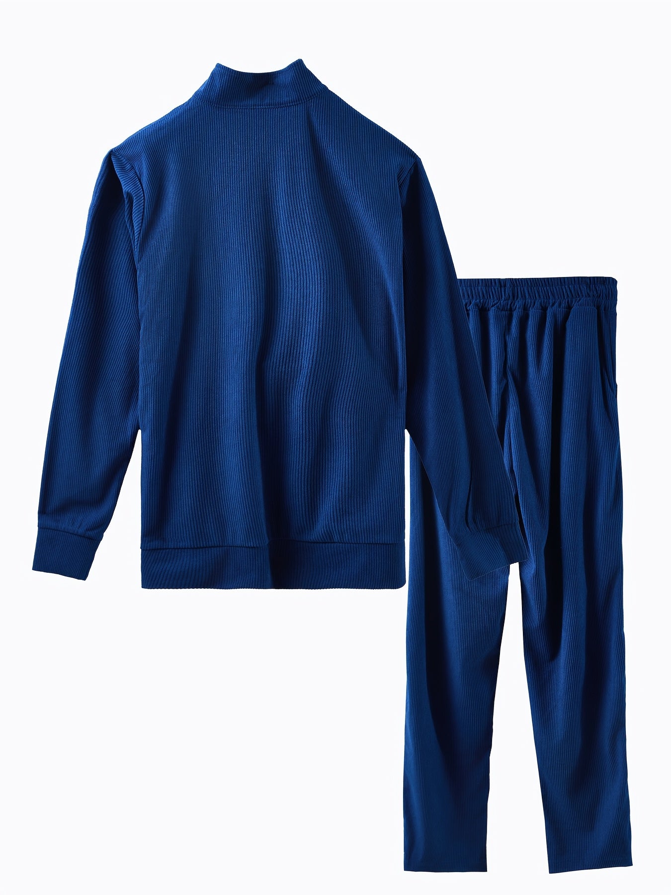 Caliah - Men's Corduroy Trousers & Half-Zip Jumper Set