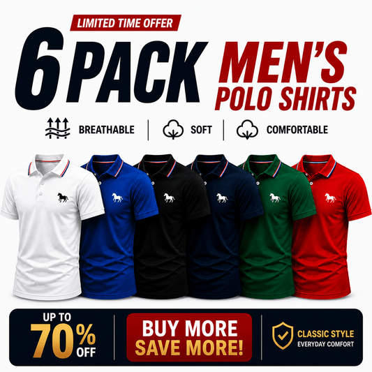 The Essential Collection: 6 Everyday Luxury Polos - 70%OFF