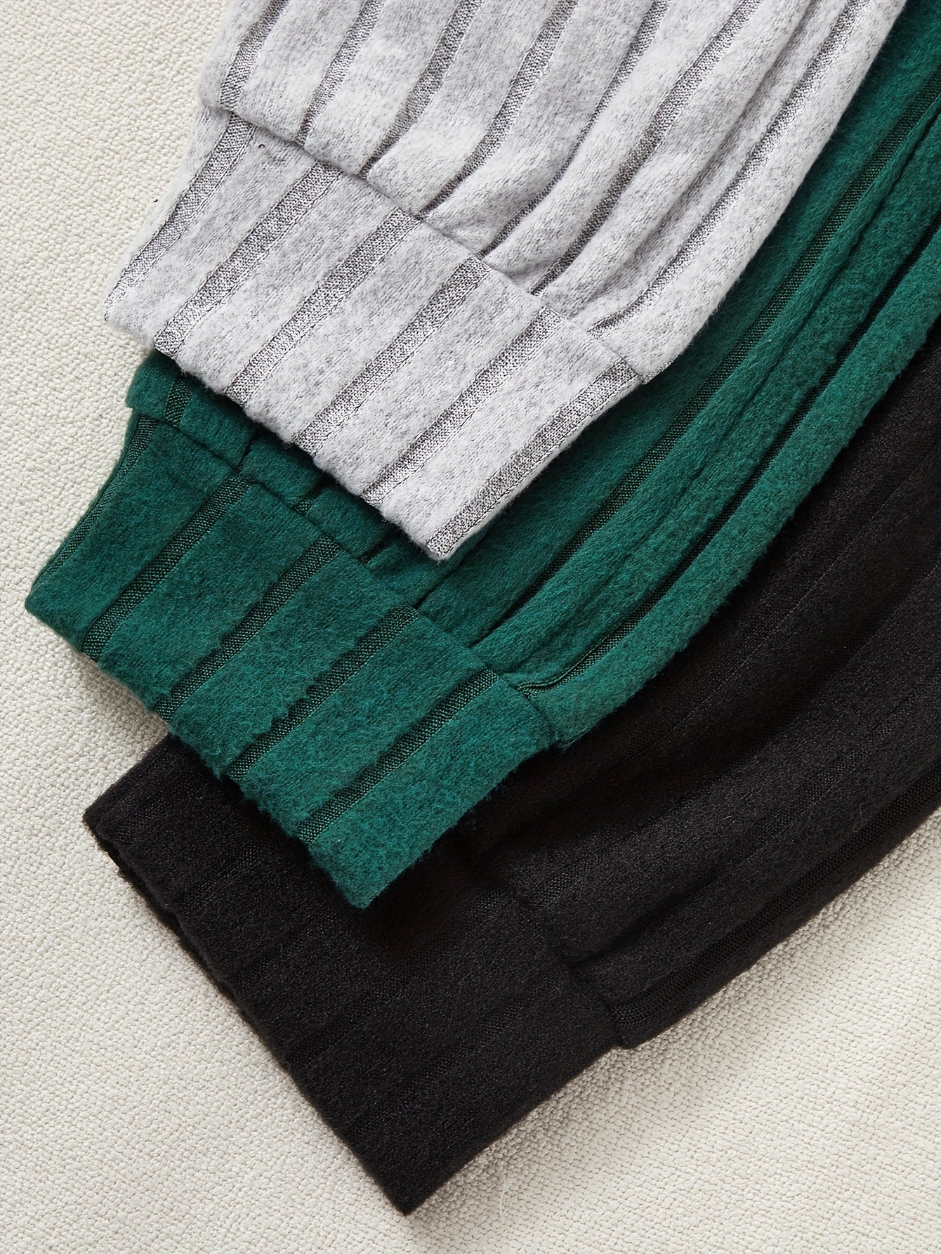 Women's 3 Piece Set – Ribbed Sweatshirt & Trousers