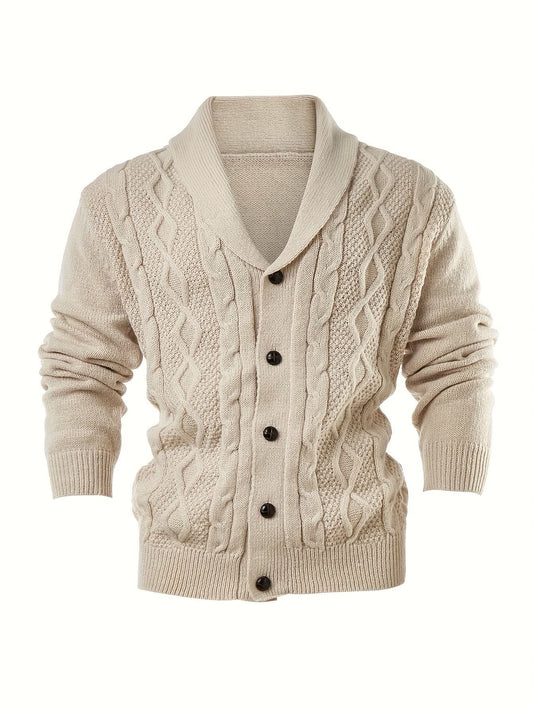 Caliah - Men's Button-Up Cardigan Sweater